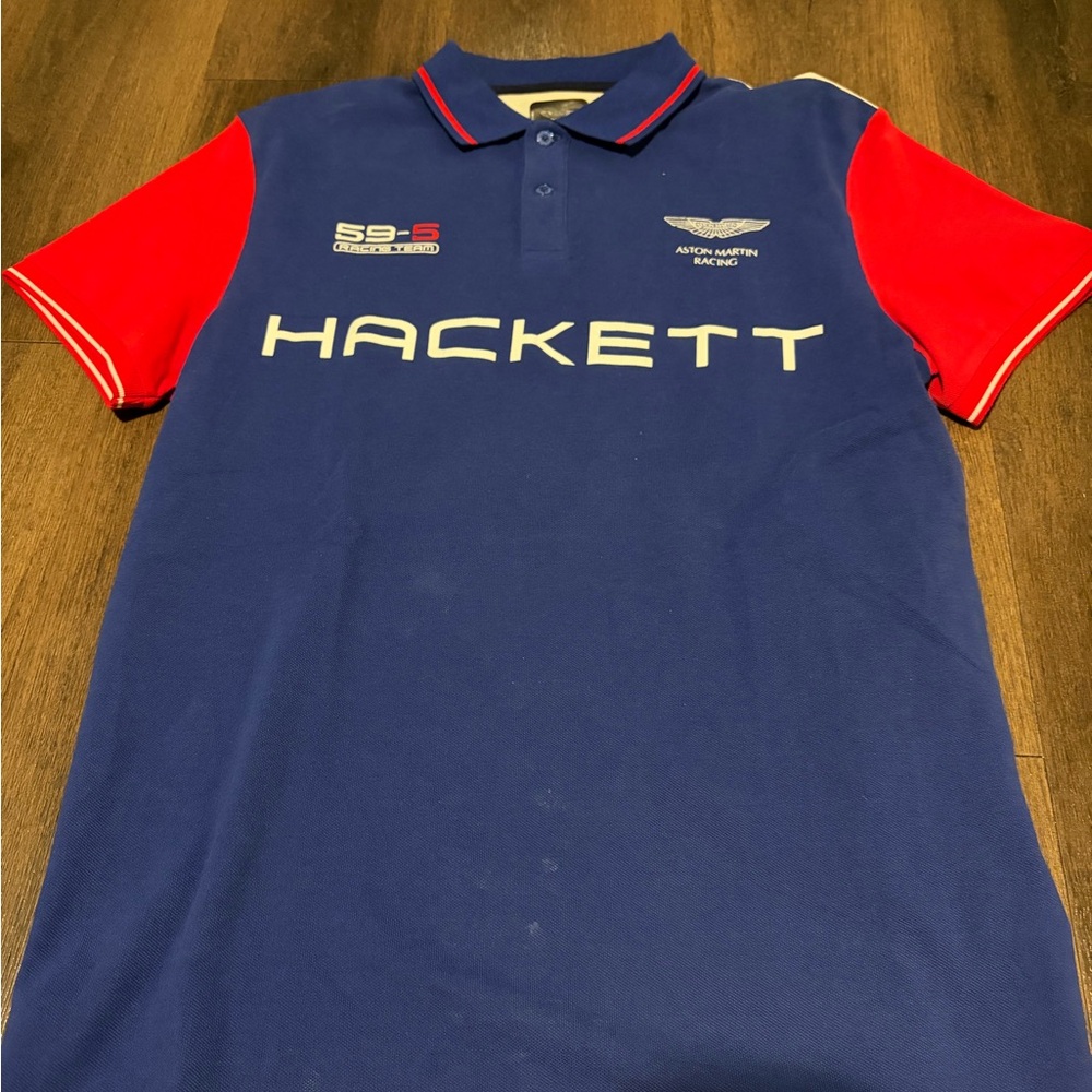 Hackett Navy and Red Polo Shirt
